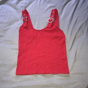 Red crop top